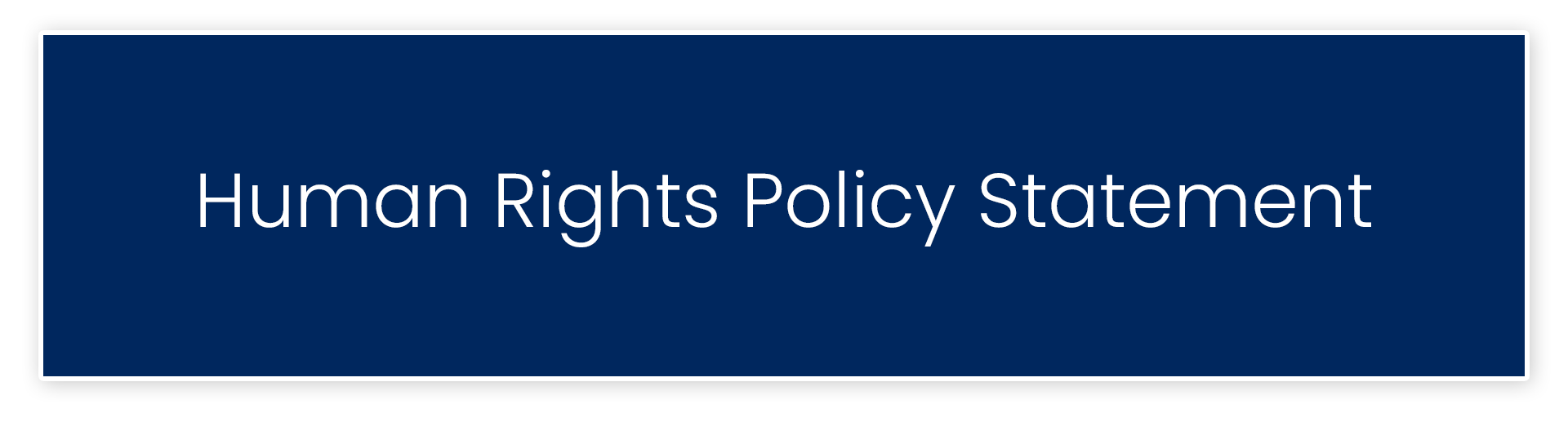 Human Rights Policy Statement